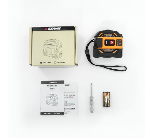 Лазерный дальномер с рулеткой SNDWAY SW-TM40 40м