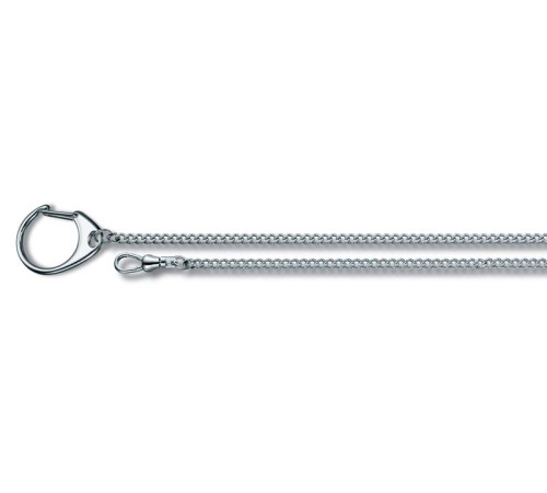 Цепочка VICTORINOX, 40 см, диаметр 1,2 мм, с кольцом для ключей и карабином, хромированная