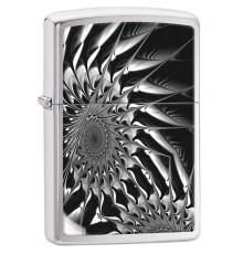 Зажигалка ZIPPO Classic с покрытием Brushed Chrome, латунь/сталь, серебристая, матовая, 36x12x56 мм
