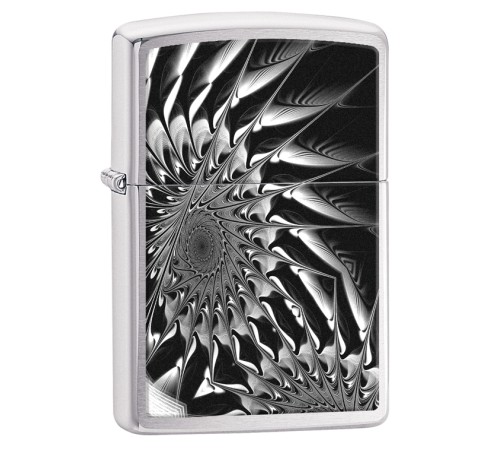 Зажигалка ZIPPO Classic с покрытием Brushed Chrome, латунь/сталь, серебристая, матовая, 36x12x56 мм