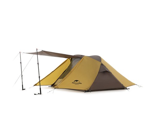 Палатка Naturehike Butterfly NH21YW132 210T двухместная, желто-коричневая, 6927595782910