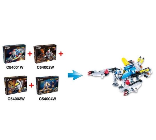 Конструктор CaDA Technic звездный отряд, соберите звездный корабль с C54002W+03W+04W (94 детали)