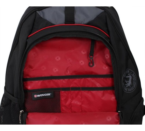 Рюкзак WENGER, 15”,черный/серый, полиэстер 900D/М2 добби, 34x19x46 см, 30 л