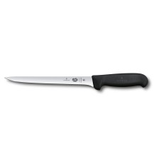 Нож филейный VICTORINOX Fibrox с гибким изогнутым лезвием 20 см, чёрный