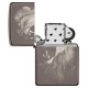 Зажигалка ZIPPO Lion Design с покрытием Black Ice®, латунь/сталь, чёрная, глянцевая, 38x13x57 мм