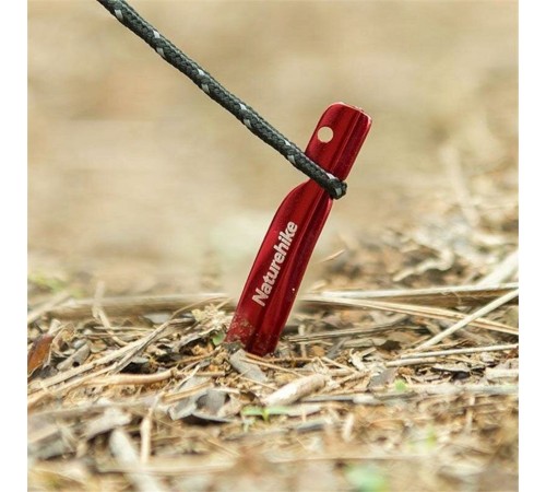 Колышки  Naturehike NH17D024-D спиральный алюминиевый  25см L (4шт) красный, 6927595723340