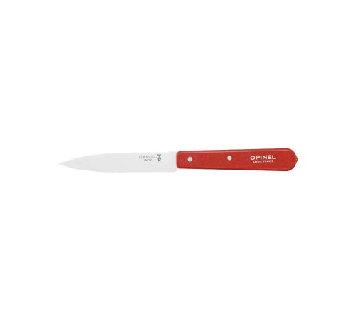 Нож столовый Opinel №112, деревянная рукоять, блистер, нержавеющая сталь, красный 003115