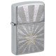 Зажигалка ZIPPO Star Design с покрытием Brushed Chrome, латунь/сталь, серебристая, 36x13x57 мм