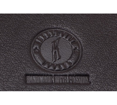 Визитница KLONDIKE Claim, натуральная кожа в коричневом цвете, 8 х 1,5 х 10,5 см