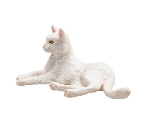 Фигурка KONIK Кошка, белая (лежащая)
