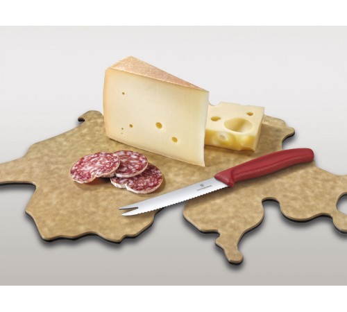 Набор VICTORINOX Swiss Map: нож для сыра и колбасы Swiss Classic 11 см + разделочная доска Epicurean