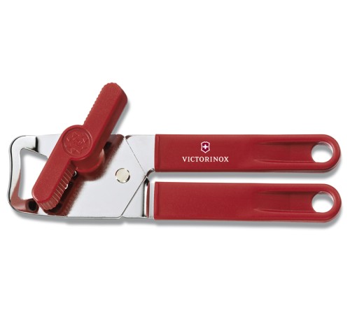 Консервный нож VICTORINOX универсальный, сталь/пластик, красный
