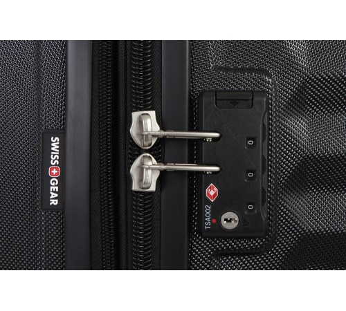 Чемодан SWISSGEAR FRIBOURG, чёрный, АБС-пластик, 45x27x66 см, 64 л