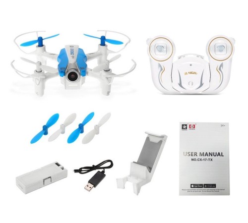Р/У квадрокоптер Cheerson CX-17 WiFi RTF 2.4G (синий)