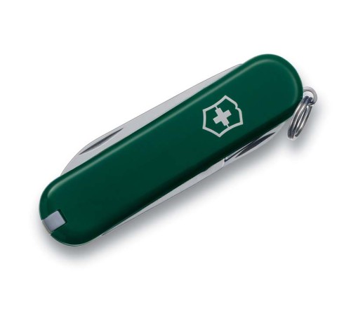 Нож-брелок VICTORINOX Classic SD, 58 мм, 7 функций, зелёный
