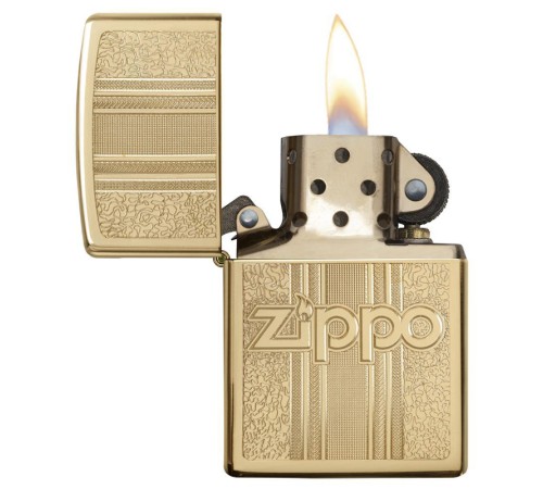 Зажигалка ZIPPO Classic с покрытием High Polish Brass, латунь/сталь, золотистая, 38x13x57 мм