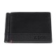 Зажим для денег ZIPPO с защитой от сканирования RFID, чёрный, натуральная кожа, 11x1x8,2 см