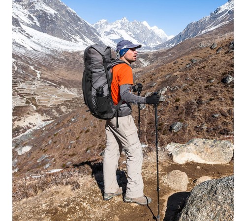 Рюкзак Naturehike Rock Series NH19BP095 60L+5L с рамой, dyneema,  черный, 6927595761649