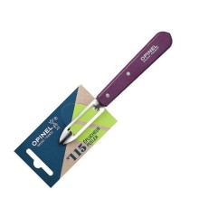 Нож для чистки овощей Opinel №115, деревянная рукоять, нержавеющая сталь, сливовый, блистер, 001929