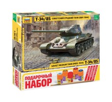 Сборная модель ZVEZDA Советский средний танк Т-34/85, подарочный набор, 1/35