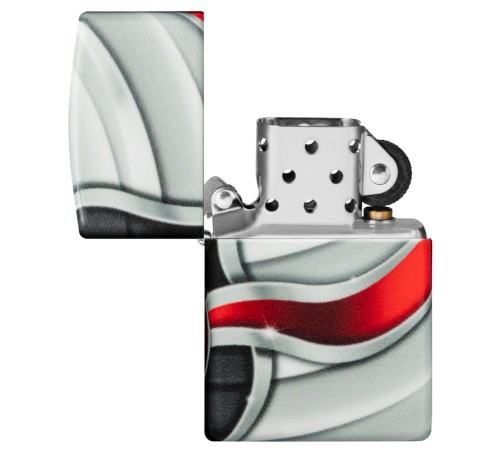 Зажигалка Zippo Flame Design с покрытием White Matte, латунь/сталь, белая, матовая, 38x13x57 мм