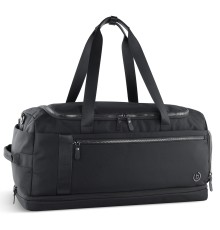 Сумка дорожная BUGATTI Nero, черная, нейлон 1680D/кожа, 58х27х30 см