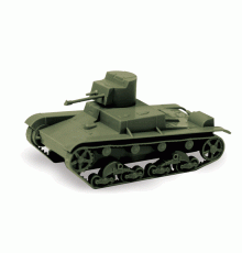 Сборная модель ZVEZDA Советский огнеметный танк Т-26, 1/100