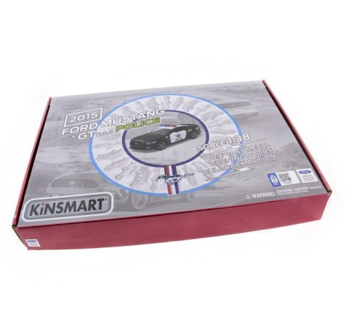 Машина Kinsmart 1:38 Ford Mustang GT 2015 (Police) инерция (1/12шт.) б/к
