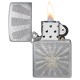 Зажигалка ZIPPO Star Design с покрытием Brushed Chrome, латунь/сталь, серебристая, 36x13x57 мм