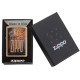 Зажигалка ZIPPO Rusty Plate с покрытием Brushed Brass, латунь/сталь, золотистая, 38x13x57 мм