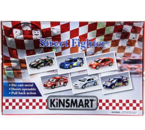 Машина Kinsmart Street Fighter в асс. инерция (1/12шт.) б/к