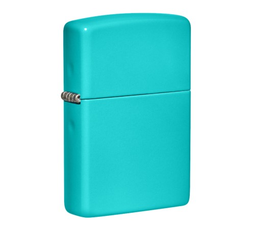 Зажигалка ZIPPO Classic с покрытием Flat Turquoise, латунь/сталь, бирюзовая, матовая, 38x13x57 мм