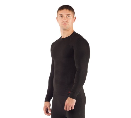 Футболка мужская Apol/ дл. рукав/ синтетика/ черный/ L-XL, Apol9090LXL