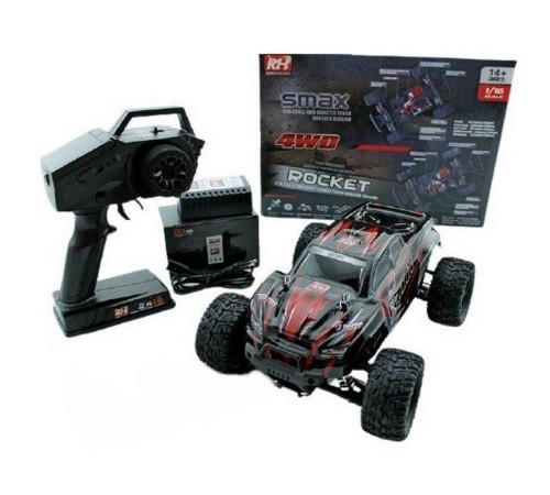 Радиоуправляемый монстр Remo Hobby SMAX Brushless (красный) 4WD 2.4G 1/16 RTR