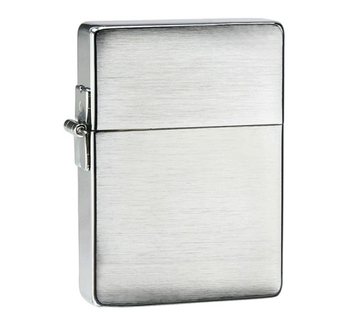 Зажигалка ZIPPO 1935 Replica™ с покрытием Brushed Chrome, латунь/сталь, серебристая, 37x13x52 мм