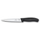 Нож филейный VICTORINOX SwissClassic с гибким прямым лезвием 16 см, чёрный