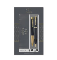 Подарочный набор Parker: Urban Core Muted Black GT - ручки роллерная и шариковая