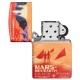 Зажигалка ZIPPO Mars Design с покрытием 540 Matte, латунь/сталь, красная, матовая, 38x13x57 мм