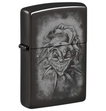 Зажигалка ZIPPO Clown с покрытием High Polish Black, латунь/сталь, черная, глянцевая, 38x13x57 мм