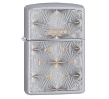 Зажигалка ZIPPO Classic с покрытием Satin Chrome™, латунь/сталь, серебристая, матовая, 36x12x56 мм