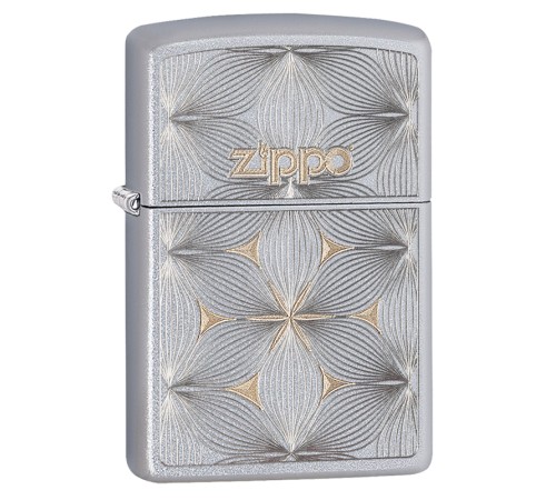 Зажигалка ZIPPO Classic с покрытием Satin Chrome™, латунь/сталь, серебристая, матовая, 36x12x56 мм