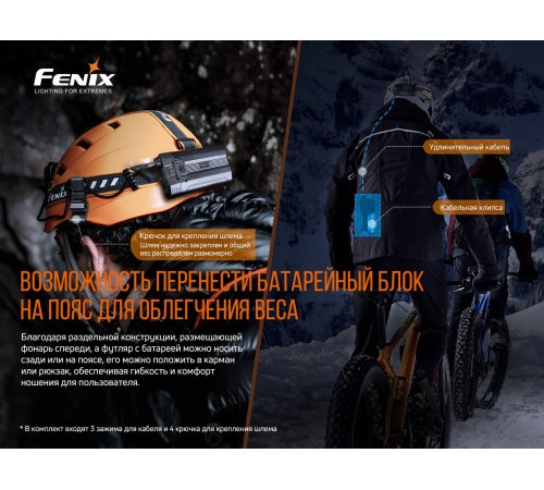 Налобный фонарь Fenix HP30R V2.0, черный, HP30RV20