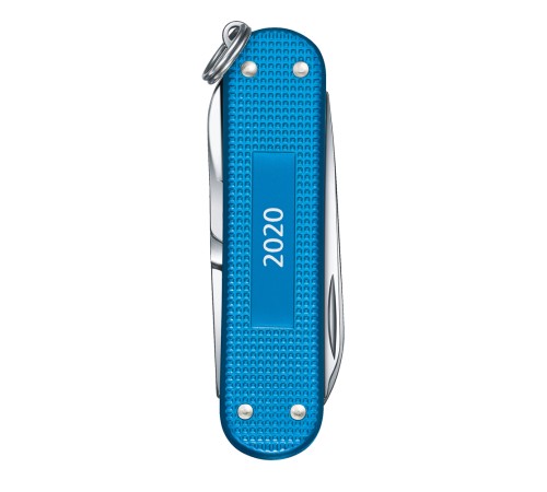 Нож-брелок VICTORINOX Classic Alox, 58 мм, 5 функций, алюминиевая рукоять, синий