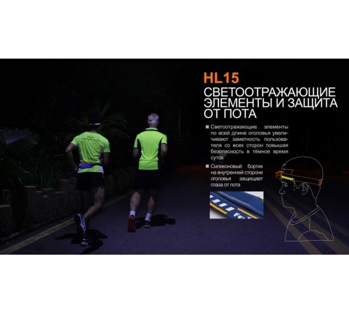 Налобный фонарь Fenix HL15 фиолетовый, HL15pr