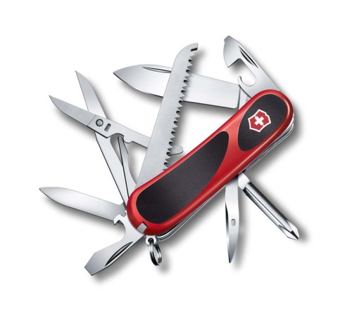 Нож перочинный VICTORINOX Evolution 18, 85 мм, 15 функций, красный с чёрными вставками
