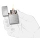 Зажигалка ZIPPO с покрытием Herringbone Sweep, латунь/сталь, серебристая, матовая, 38x13x57 мм