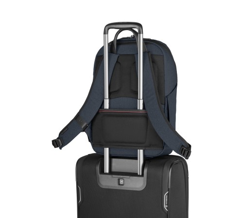 Рюкзак VICTORINOX Architecture Urban2 City Backpack 14'', синий, полиэстер / кожа, 30x19x42 см, 17 л