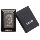 Зажигалка ZIPPO Skull Design с покрытием Black Ice®, латунь/сталь, черная, 38x13x57 мм