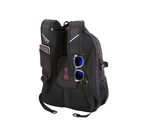 Рюкзак SWISSGEAR, 15”,чёрный/синий, полиэстер 900D/рипстоп, 36x19x47 см, 32 л