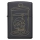 Зажигалка ZIPPO Skull Design с покрытием Black Matte, латунь/сталь, чёрная, матовая, 38x13x57 мм